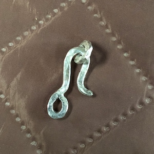 Clasp, Hook and Eye, Sterling Silver, Heavy Duty, 30mm, Solid Silver Large Handcrafted | Bracelet, Necklace Clasp | DIY Jewelry