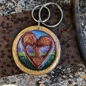 Fob, Keys, Watch, Handcarved | Keyring for Friend, Love, Gift for Partner, Men | Valentine’s Day, Father’s Day, Gift for Nature lover, Tree