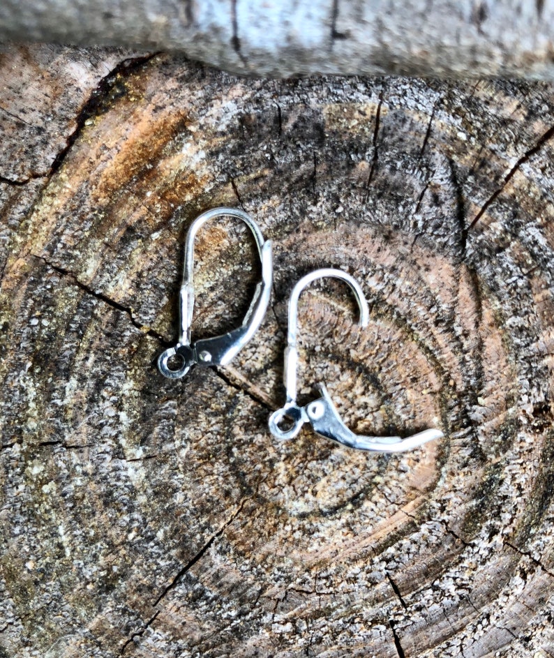 Lever Back Earring Clasps // 99.9 FIne Silver Plate// Silver Etsy