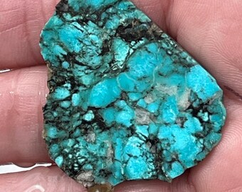 Turquoise Slab, Vintage USA, Top Quality, Blue, Black/Grey Matrix DIY Jewelry-making, Turquoise, Lapidary work, Cabochons, Vintage Stock, AZ