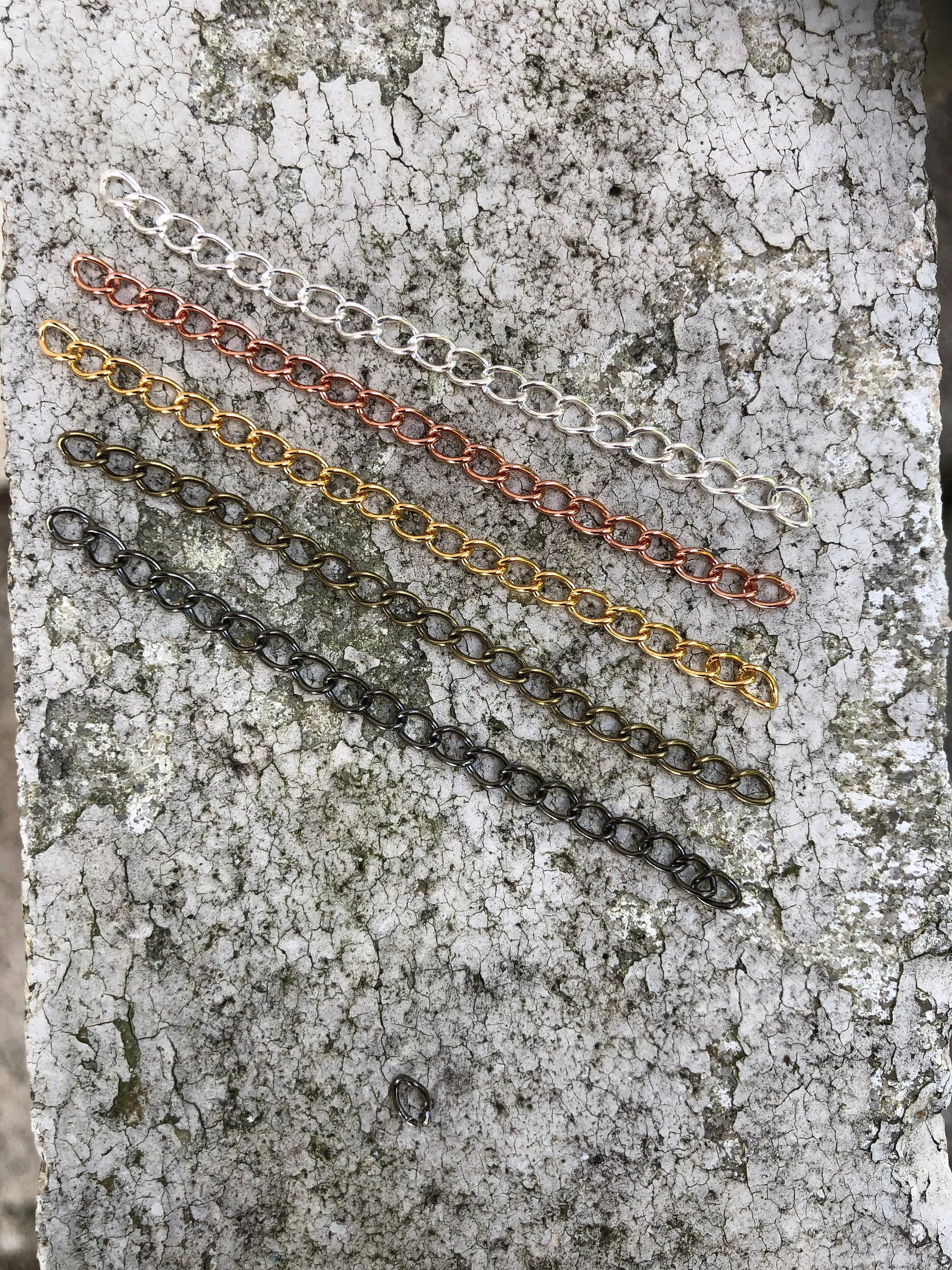 5 Piece Chain Extenders // Multi-colored Set of Extenders // 3 Inch ...