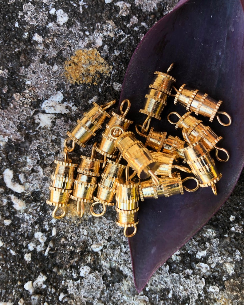 Barrel Clasps 12 Pcs // Gold plated barrel clasps // DIY Etsy