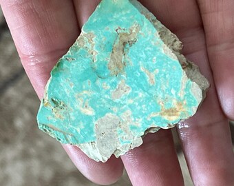 Royston Turquoise, Slab, Beautiful Color, Nevada 134.3cts 26.8gr, 5.87mm-10.49mm wide, Silversmithing, Lapidary Turquoise USA