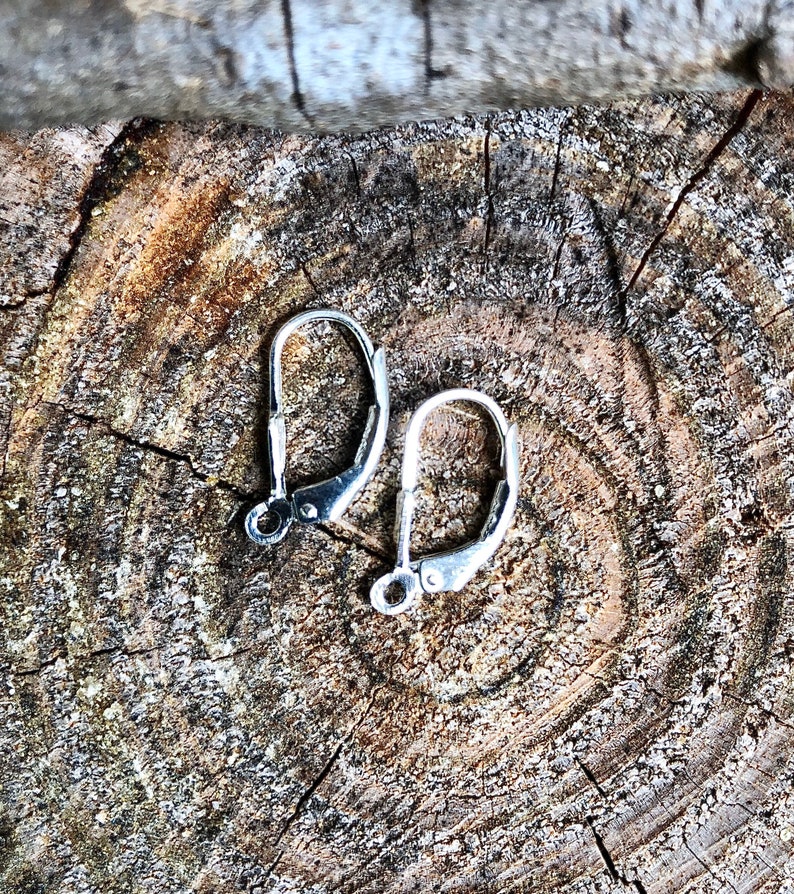 Lever Back Earring Clasps // 99.9 Fine Silver Plate// Silver Etsy