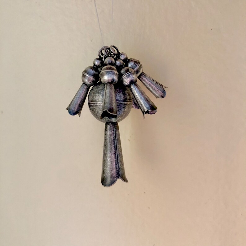 Squash Blossom Drop Antique Silverplated Brass 40x15mm Etsy