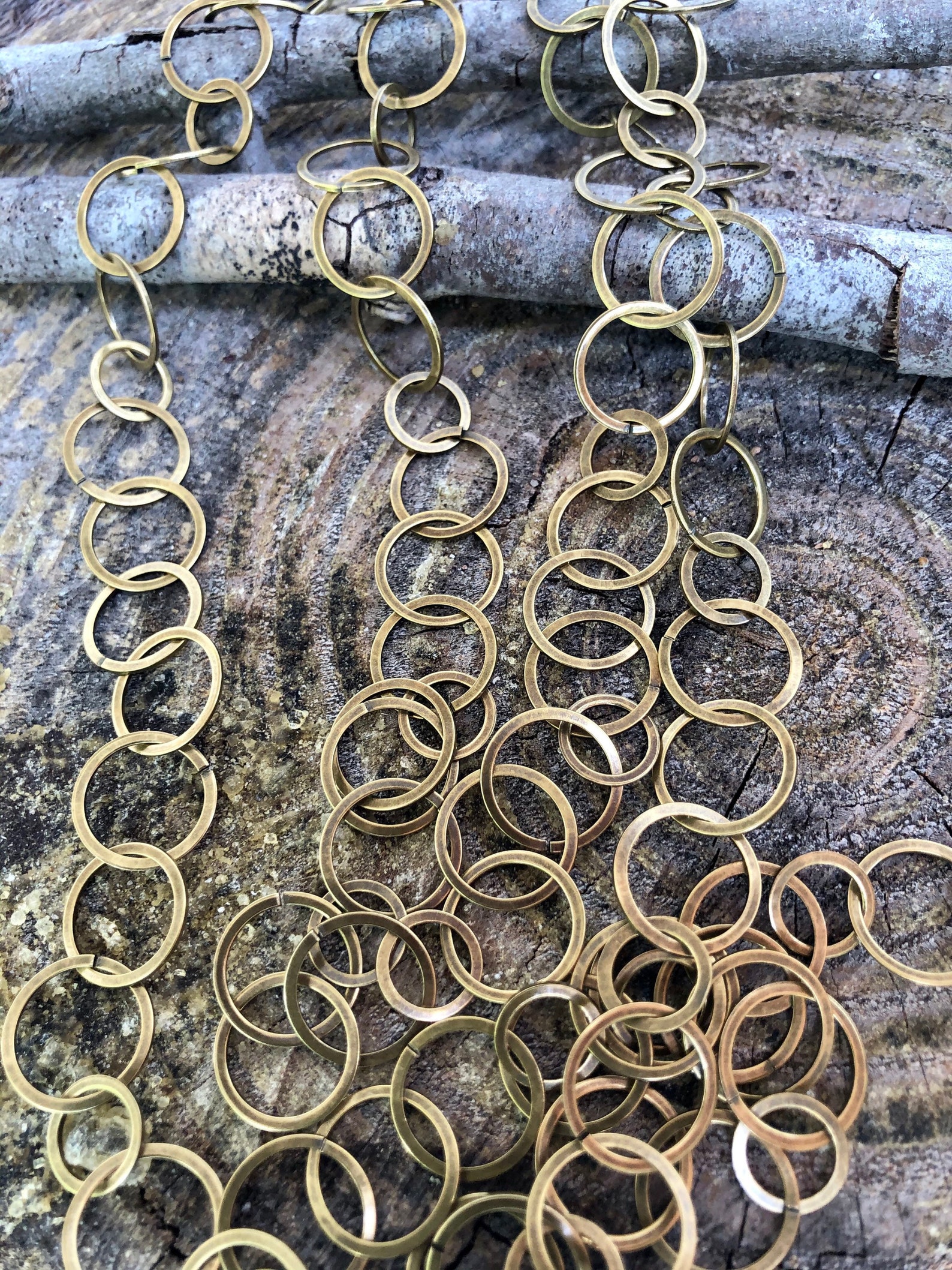 Antique GP Brass Round Chain by the Foot / 10mm and 14mm Round Etsy