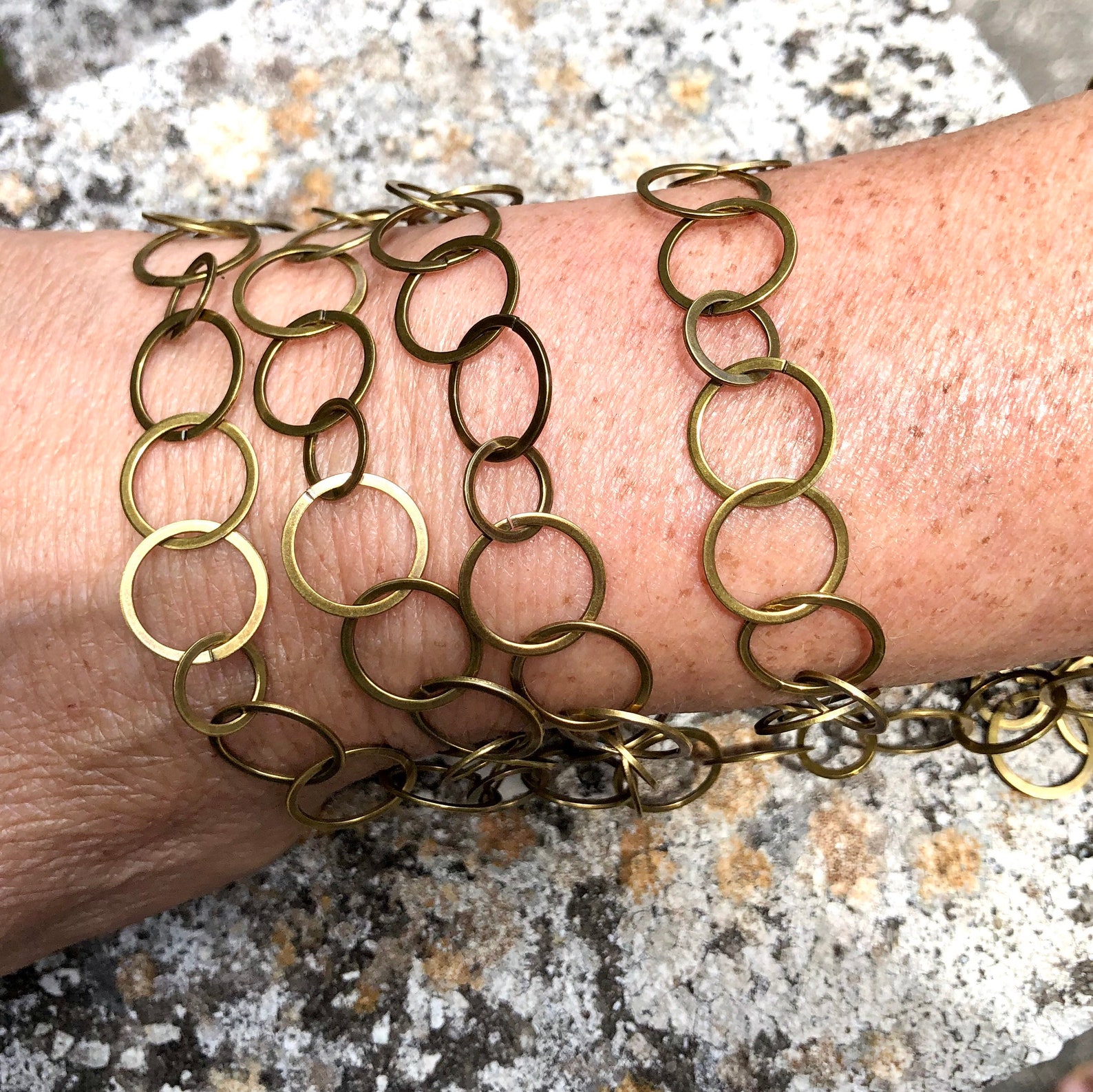 Antique GP Brass Round Chain by the Foot / 10mm and 14mm Round Etsy