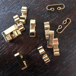 Bolo Tie Slide Mounts, 24 pcs, Gold Finish, DIY Bolo Tie Setting, Cord Size 4mm, Economical, simple, plated bolo, tie Supplies