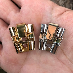 Bolo Tie Slide Mounts 26X22mm DIY | Bolo Tie Setting, Gold or Silver, Hole Size 4.5mm | 1 pc,choose color, Bolo Tie Supplies, slide setting
