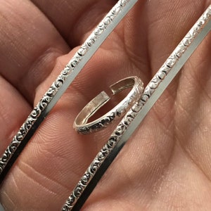 Bezel Wire with Step, Sterling Silver, Fancy Domed Wire, dead-soft, create a seat, DIY Silversmithing, Jeweler’s Bezel Wire, Cut to Size