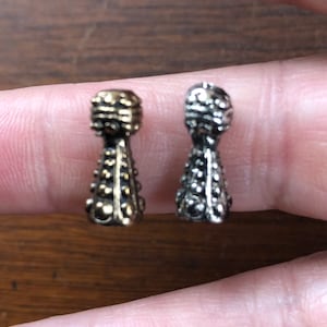 Squash blossom Cone ends, antique silver or gold-plated brass “pewter”, 16.5x7mm | diy southwestern, gifts, earrings, 6pcs, diy jewelry