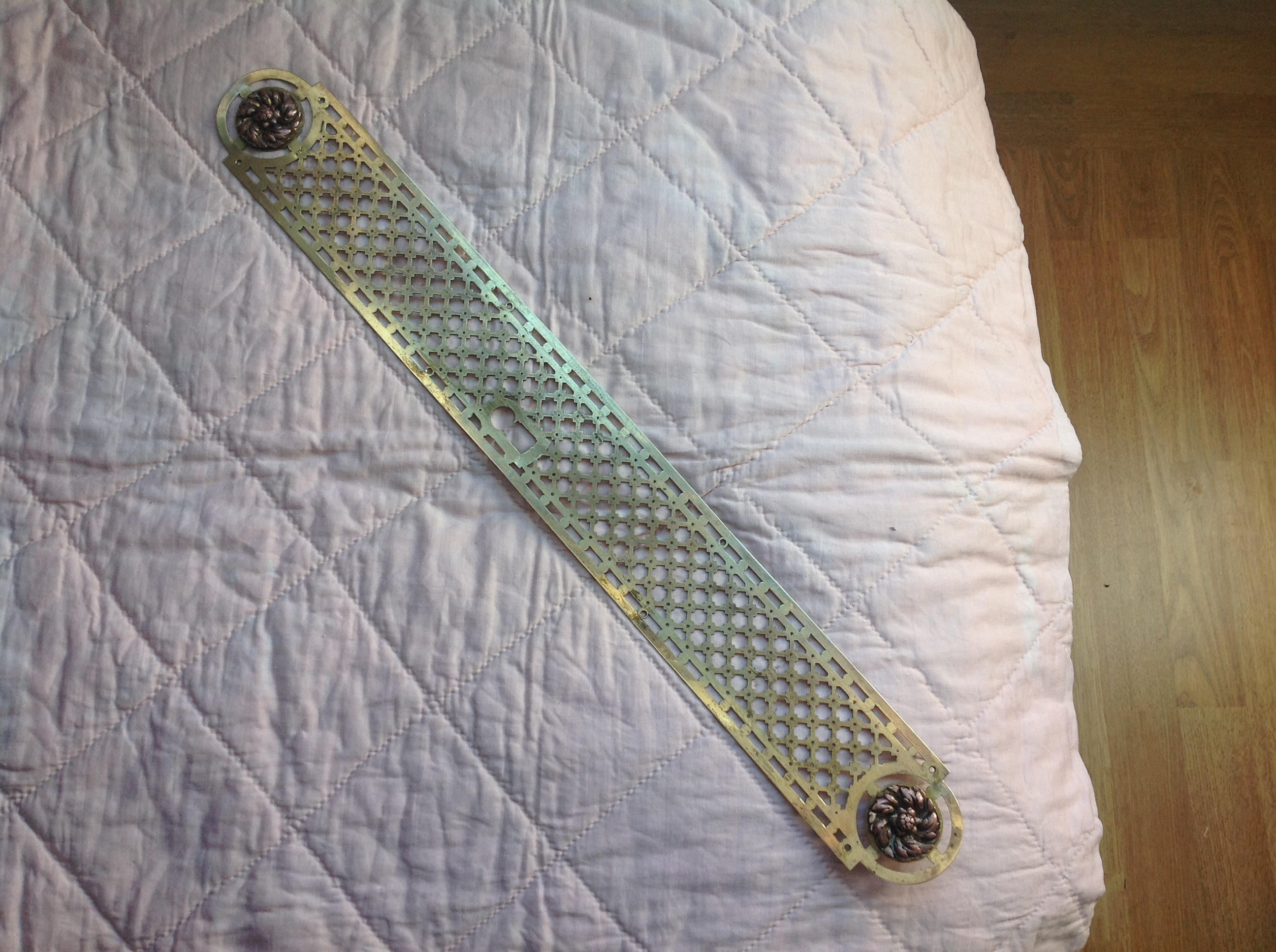 Français Panneau de Porte en Laiton Ensembles X 2