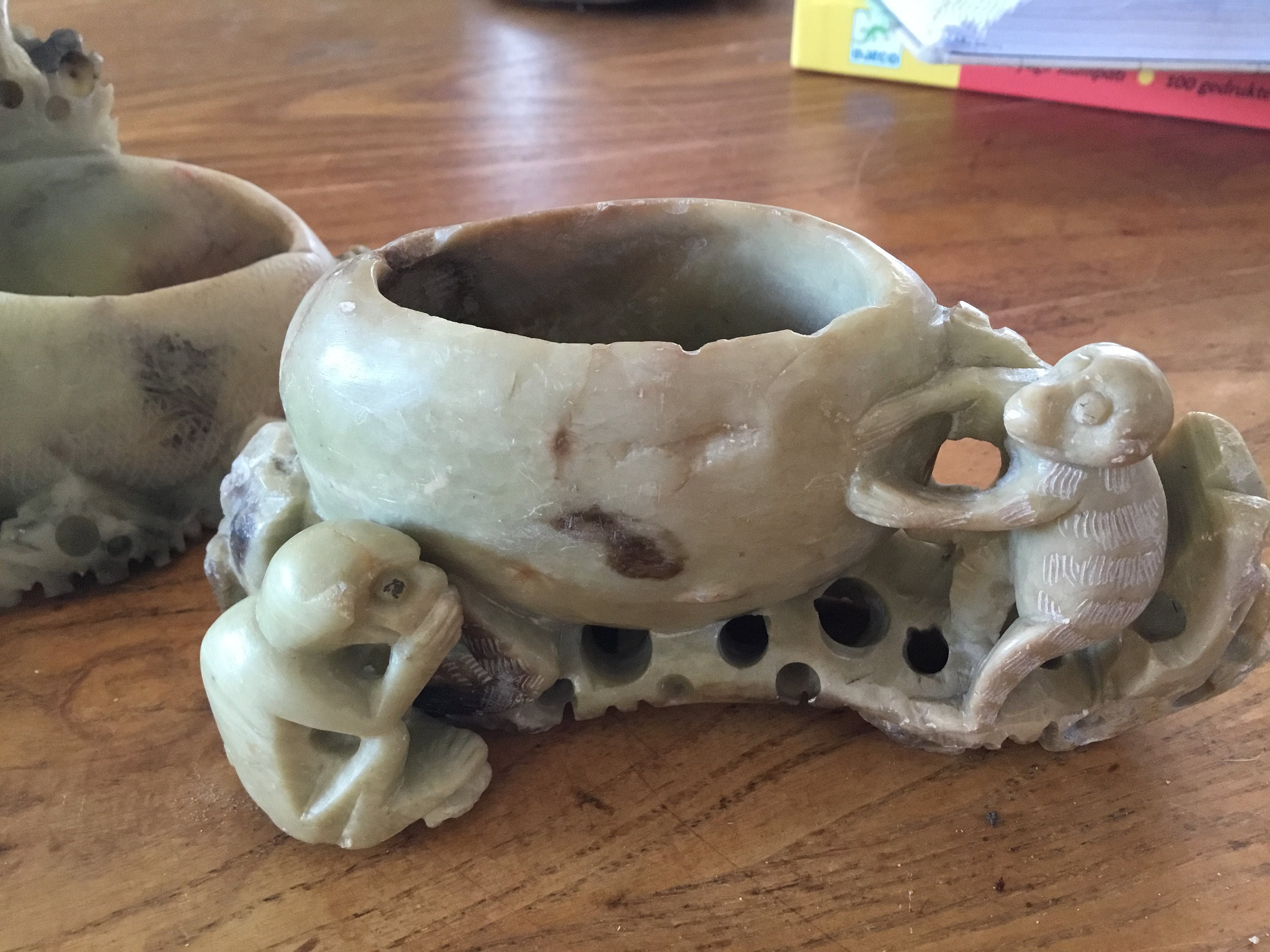 Stone carved vase set Etsy