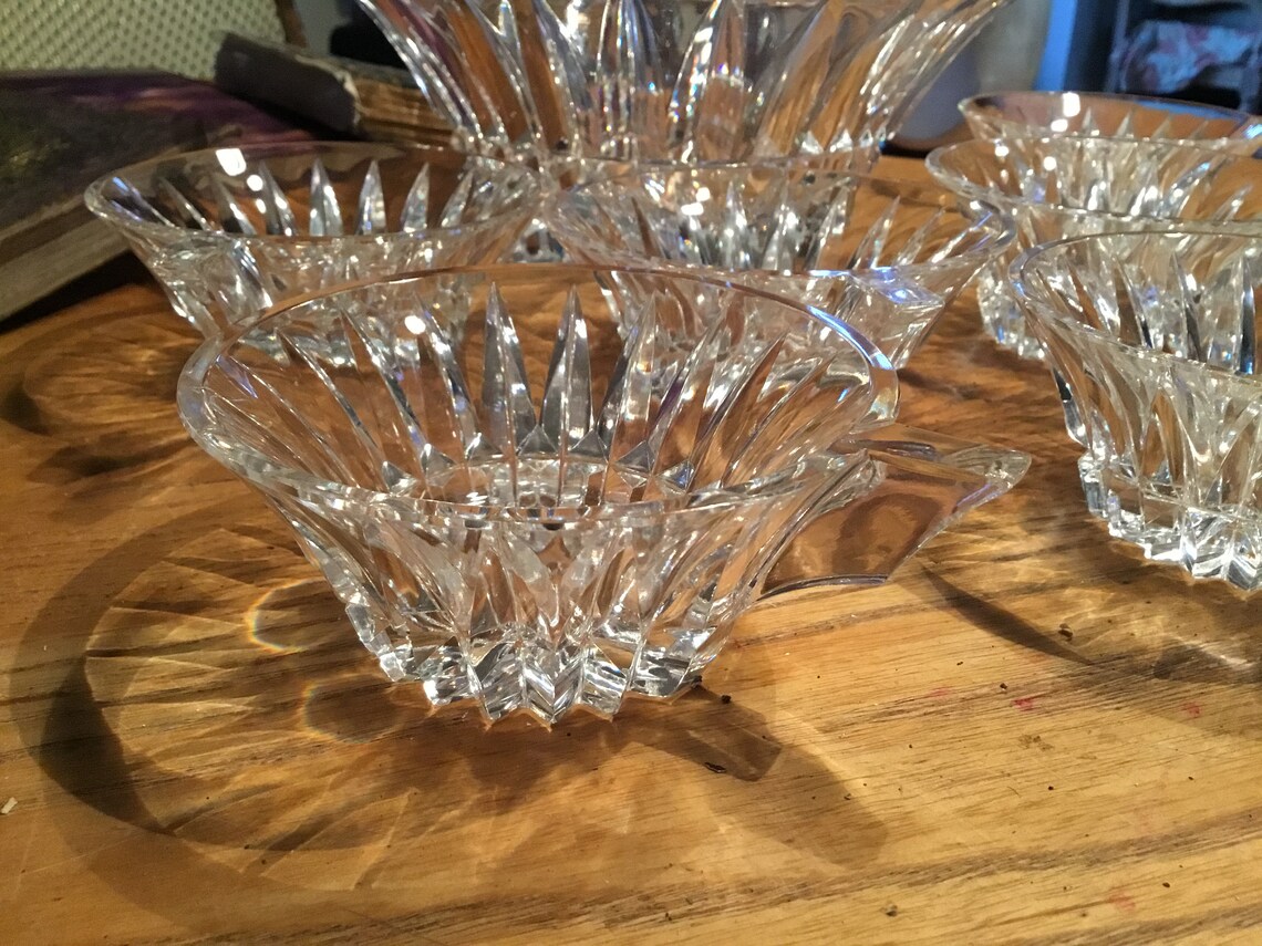 Crystal Salad and Dessert Set Etsy