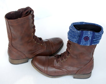 Blue Heather Brimmins®  Boot Cuffs for Short Boots