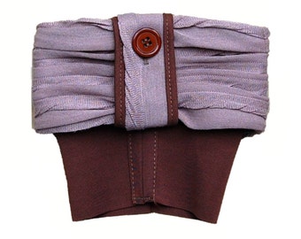 Cocoa Ruffle Brimmins® Boot Cuffs for Tall Boots