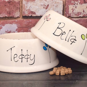 Extra Small slanted bowl, cat bowl, dog bowl, personalised cat bowl, cat food dish, dog bowl ceramic, rabbit bowl, custom dog bowl, cat gift
