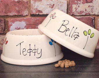 Extra Small slanted bowl, cat bowl, dog bowl, personalised cat bowl, cat food dish, dog bowl ceramic, rabbit bowl, custom dog bowl, cat gift