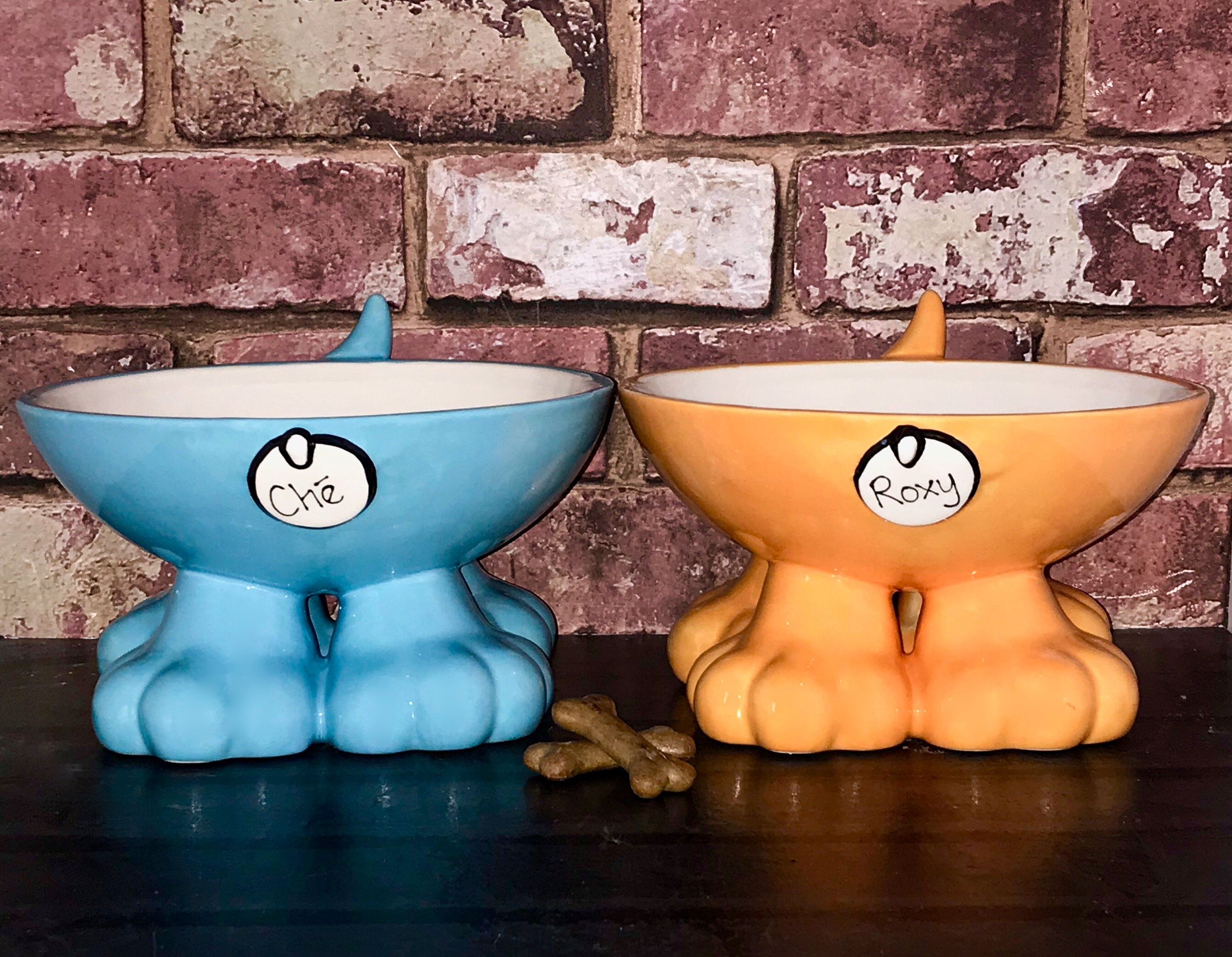 Raised dog bowl personalised dog bowl dog bowl elevated Etsy