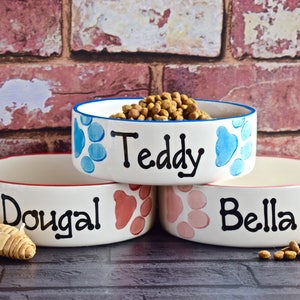 small dog bowl, cat dish, dog bowl personalised, ceramic dog bowl, dog food bowl, cat bowl, cat bowl with name, cat bowl personalised, dog