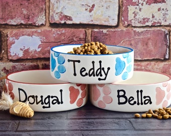 small dog bowl, cat dish, dog bowl personalised, ceramic dog bowl, dog food bowl, cat bowl, cat bowl with name, cat bowl personalised, dog