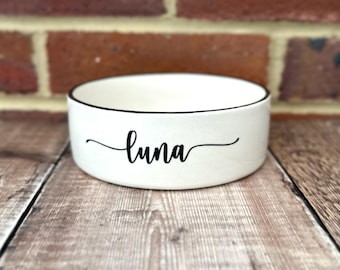large dog bowl, dog food bowl, dog bowl, personalised dog bowl, ceramic dog bowl, dog food holder, custom dog bowl, dog water bowl gift idea