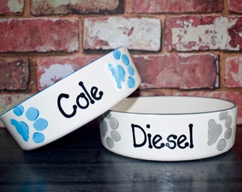 Medium dog bowl, dog bowl, custom dog bowl, dog food bowl, personalised dog bowl, ceramic dog bowl, dog food holder, dog water bowl
