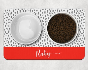 Dog Bowl Mat, Personalised Pet Bowl Mat, Customised Bowl Mat, Dog Food Mat, Puppy Bowl Mat, Cat Kitten Mat,Dog Mat Gift, Dog Lover Gift Mat