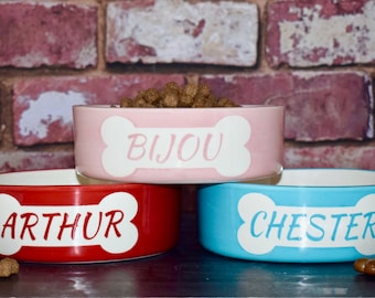 Medium dog bowl, dog bowl, dog food holder, dog food bowl, personalised dog bowl, ceramic dog bowl, custom dog bowl, dog water bowl