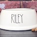 Medium Slanted Dog Food Bowl - Hand Painted Personalized Ceramic Feeder (Dishwasher Safe)