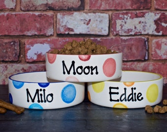 large dog bowl, personalised dog bowl, large dog feeder, dog water bowl, dog food holder, dog food bowl, ceramic dog bowl, custom dog bowl