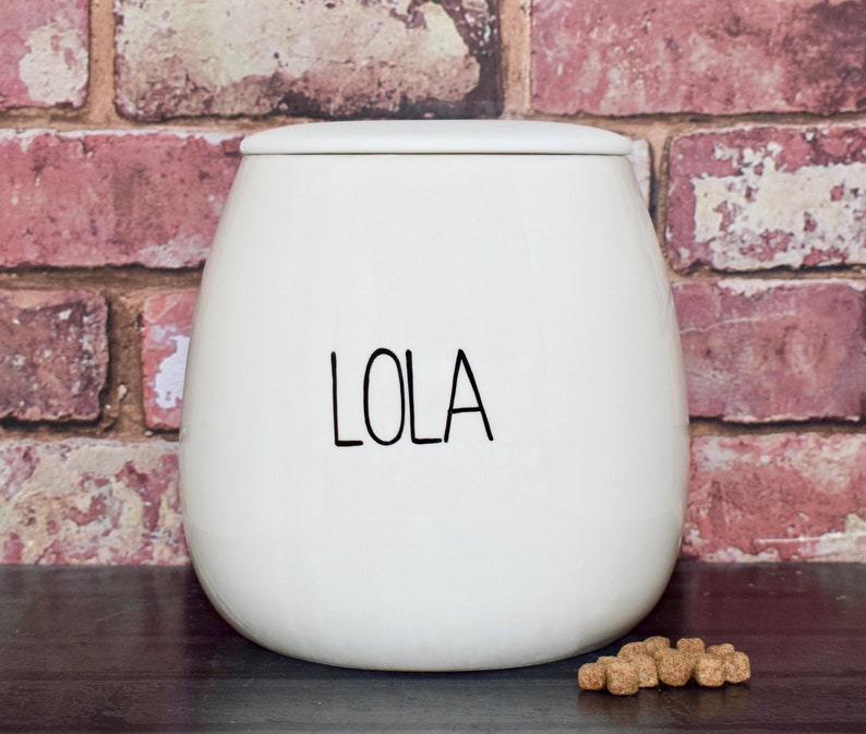 Large Personalised Dog Treat Jar Personalised Dog Food Jar Etsy