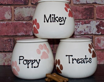 Small Pet Treat Jar, Personalised Dog Treat Jar, Personalised Cat