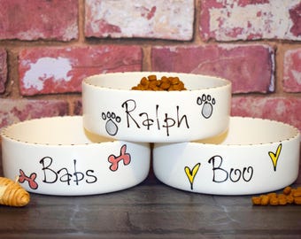 small ceramic bowl, dog bowl personalised, dog bowl ceramic, dog food bowl, dog bowl, cat bowl, cat bowl with name, cat bowl personalised