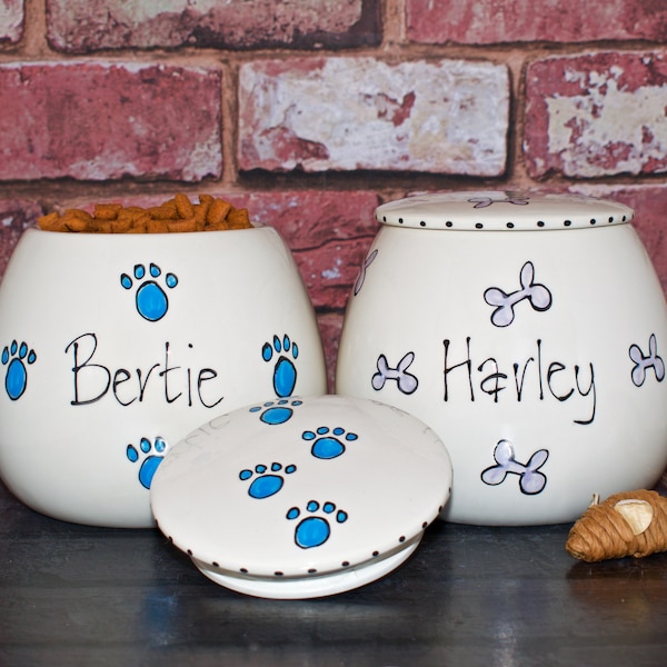 Small pet treat jar, personalised dog treat jar, personalised cat treat jar, custom dog jar, jar, dog treat canister, cat food storage jar