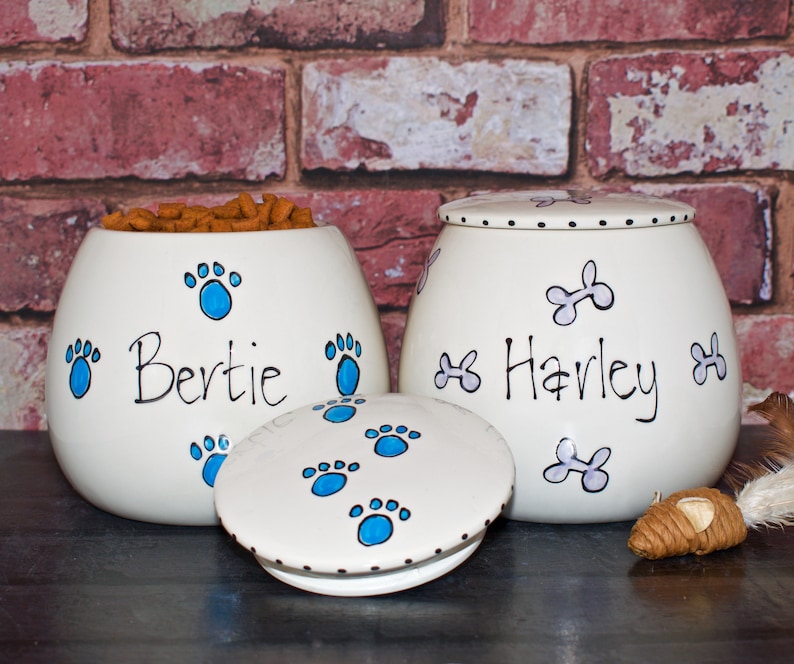 Small Pet Treat Jar Personalised Dog Treat Jar Personalised Etsy
