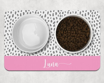 Dog Bowl Mat, Personalised Pet Bowl Mat, Customised Bowl Mat, Dog Food Mat, Puppy Bowl Mat, Cat Kitten Mat,Dog Mat Gift, Dog Lover Gift Mat