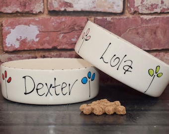 Medium dog bowl, personalised dog bowl, ceramic dog bowl, dog bowl, dog food bowl, dog water bowl, personalised dog gift, custom dog bowl