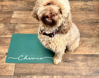 Dog Bowl Mat, Personalised Pet Bowl Mat, Customised Bowl Mat, Dog Food Mat, Puppy Bowl Mat, Cat Kitten Mat, Dog Mat, dog lover gift dog gift