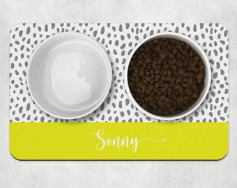 Dog Bowl Mat, Personalised Pet Bowl Mat, Customised Bowl Mat, Dog Food Mat, Puppy Bowl Mat, Cat Kitten Mat,Dog Mat Gift, Dog Lover Gift Mat