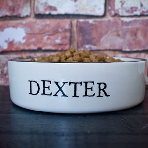 small dog bowl, personalised dog bowl, ceramic dog bowl, cat bowl with name, custom dog bowl, dog food bowl, cat food dish, unique dog bowl