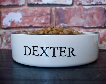 small dog bowl, personalised dog bowl, ceramic dog bowl, cat bowl with name, custom dog bowl, dog food bowl, cat food dish, unique dog bowl