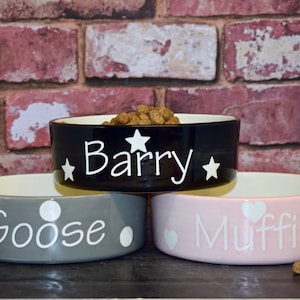 Medium dog bowl, dog bowl, ceramic dog bowl, dog food bowl, personalised dog bowl, dog food holder, custom dog bowl, dog water bowl