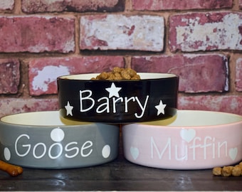 Medium dog bowl, dog bowl, ceramic dog bowl, dog food bowl, personalised dog bowl, dog food holder, custom dog bowl, dog water bowl