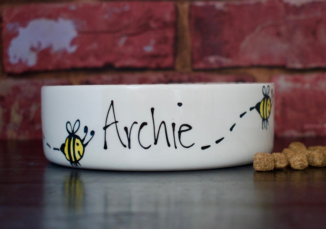 Small Dog Bowl, Personalised Dog Bowl, Ceramic Dog Bowl, Cat Bowl With