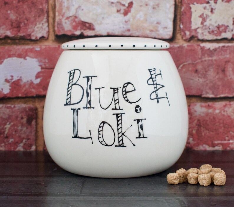 Small Pet Treat Jar Personalised Cat Treat Jar Personalised Etsy