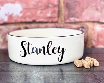 small dog bowl, personalised dog bowl, ceramic dog bowl, cat bowl with name, custom dog bowl, dog food bowl, dog feeder, cat food dish