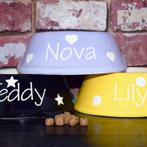Extra Small slanted bowl, cat bowl, dog bowl, ceramic dog bowl, custom dog bowl, personalised cat bowl, cat food dish, rabbit bowl, cat gift