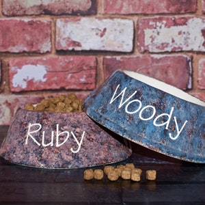 Small slanted bowl, dog bowl, cat bowl, personalised dog bowl, cat bowl with name, custom dog bowl, dog food bowl, personalised pet gift