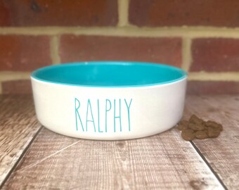 Medium dog bowl, dog food bowl, dog bowl, personalised dog bowl, ceramic dog bowl, dog food holder, custom dog bowl, dog water bowl, skinny